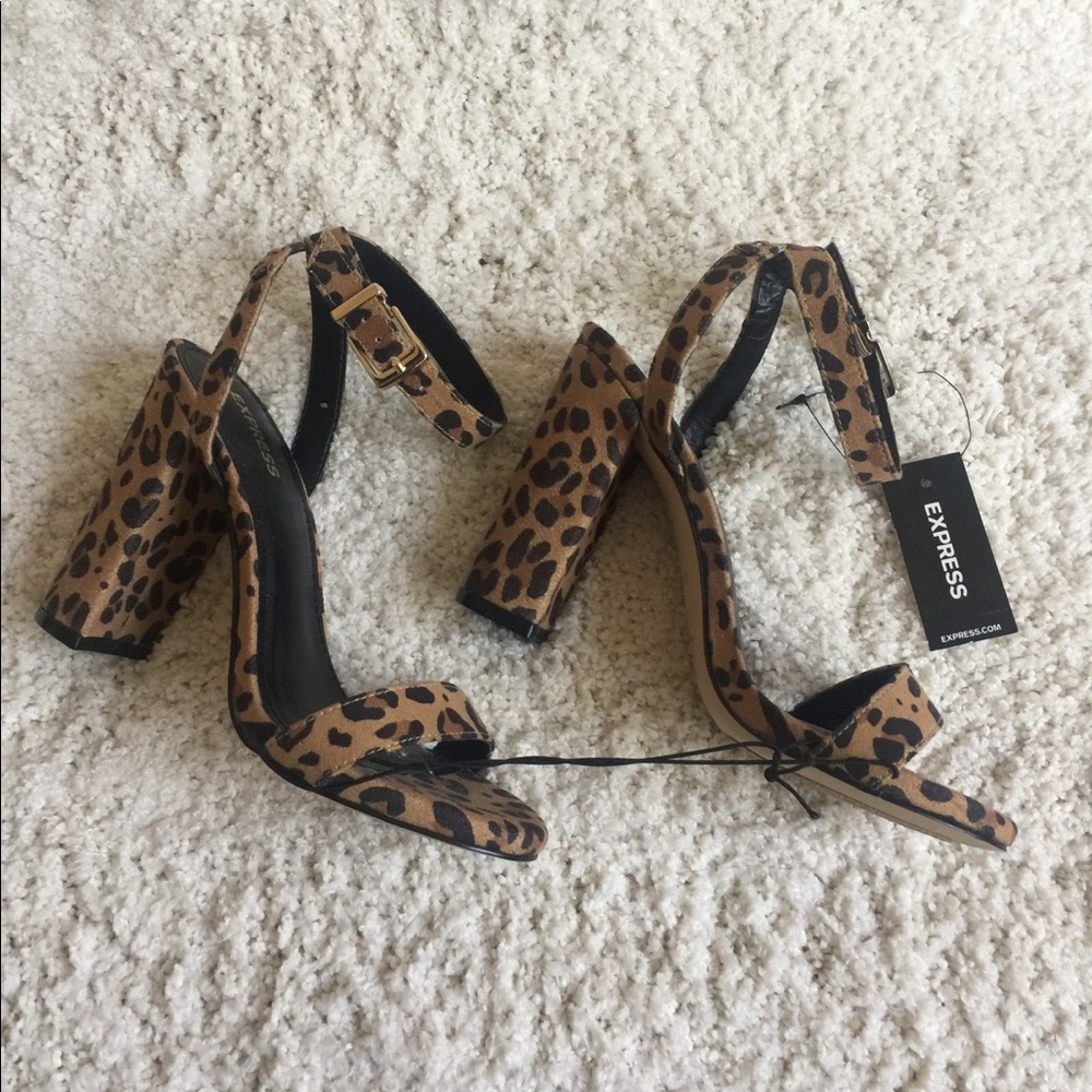 Leopard Print Block Heels